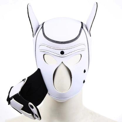 Animal Hood Leather Dog Head Hood for Petplay