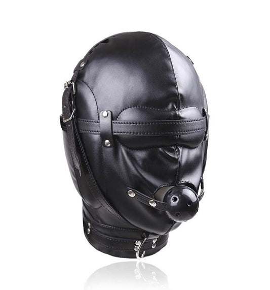 Bondage Hood with Breathable Ball Gag