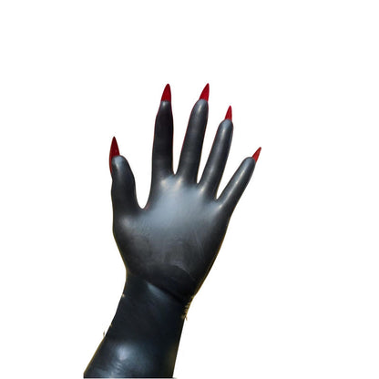 a black latex gloves