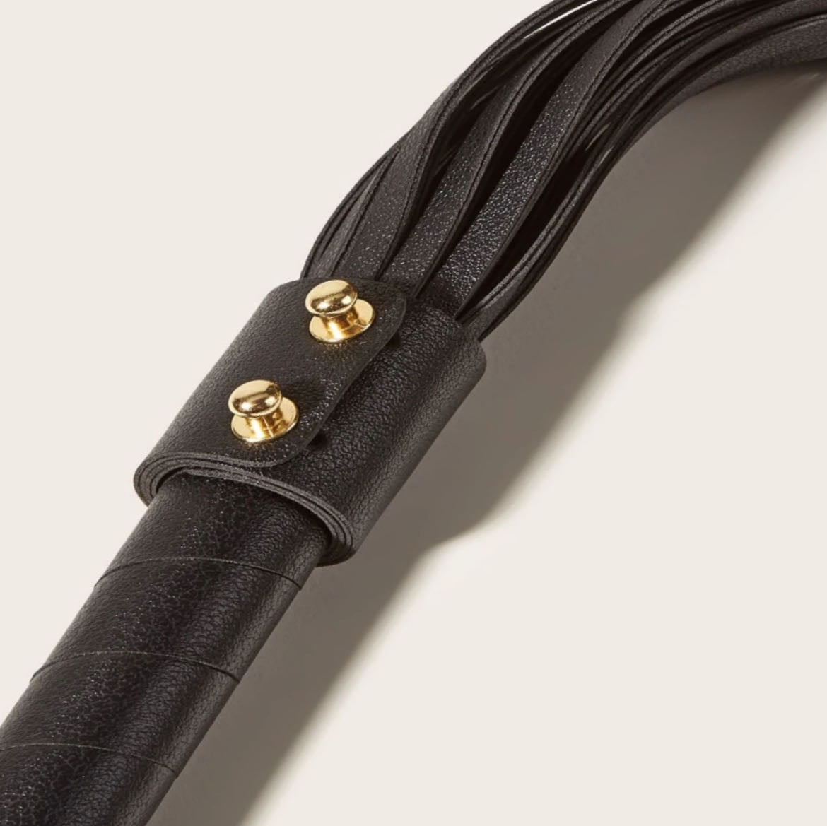 a black Leather Flogger BDSM Whips