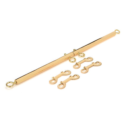 gold bondage spreader bar bdsm