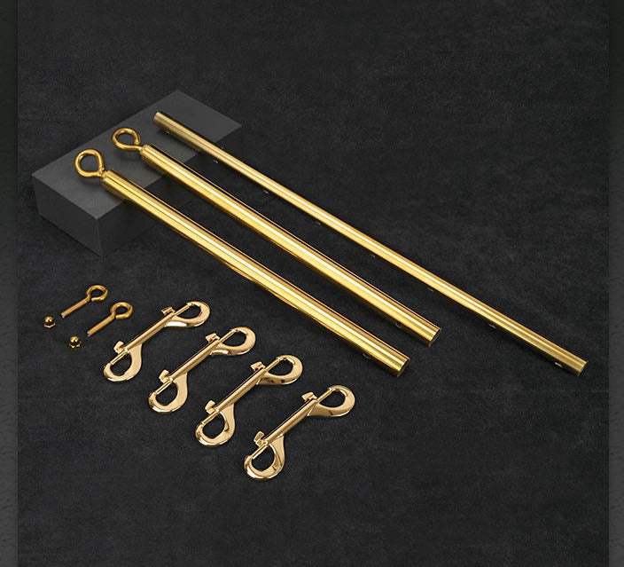 gold bondage spreader bar BDSM