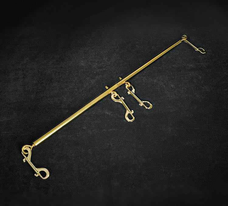 gold adjustable bondage spreader bar bdsm