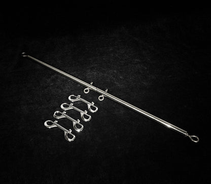 silver adjustable bondage spreader bar bdsm