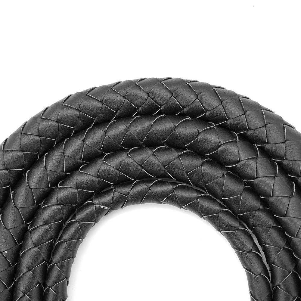 a black big bull whip