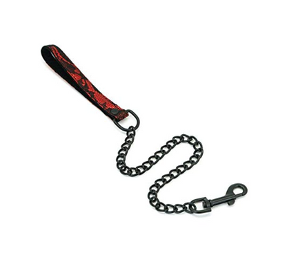 a red lace bondage leash