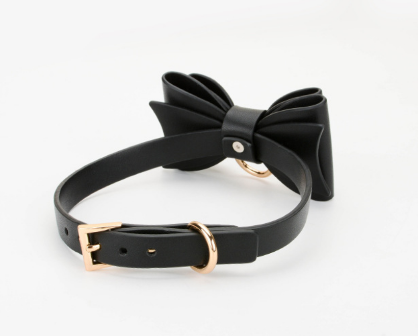 a black Leather Sex Collar