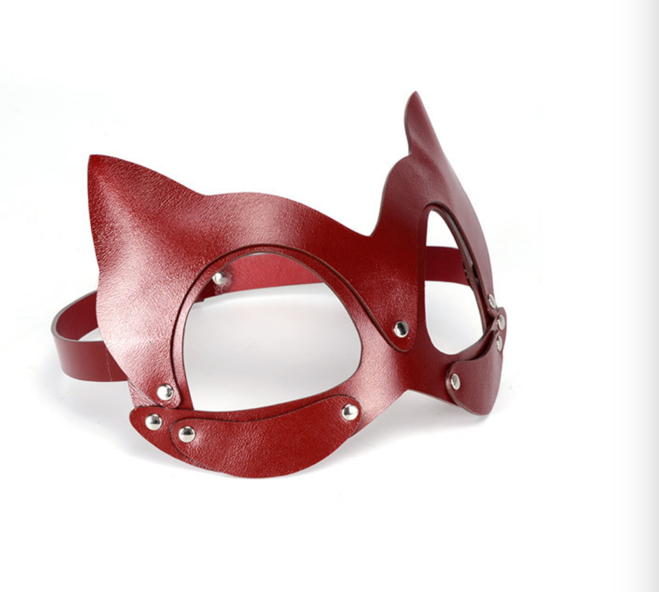 Kitten Mask BDSM Mask Sexy Fetish Mask Real Leather Mask Cosplay – Bekinky