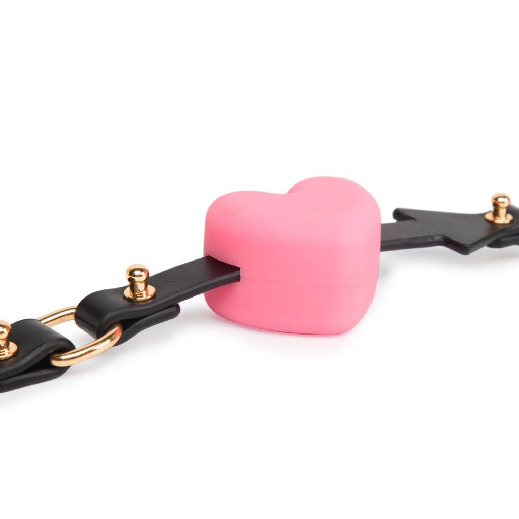 a pink Heart Ball Gag Heart Shaped Gag