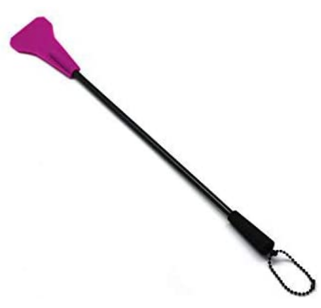 a pink Silicone tipped riding crop for BDSM