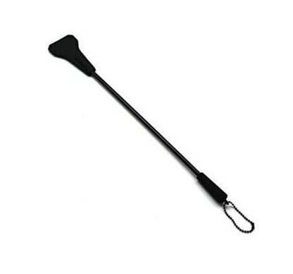 a black Silicone tipped riding crop for BDSM