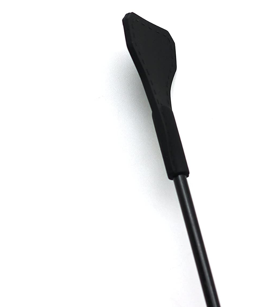 a black Silicone tipped riding crop for BDSM