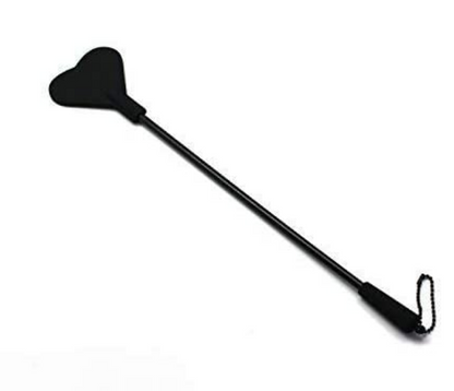 a black Heart Riding Crop riding crop sex toy