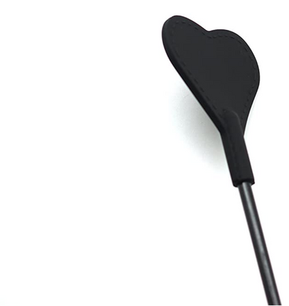 a black Heart Riding Crop riding crop sex toy