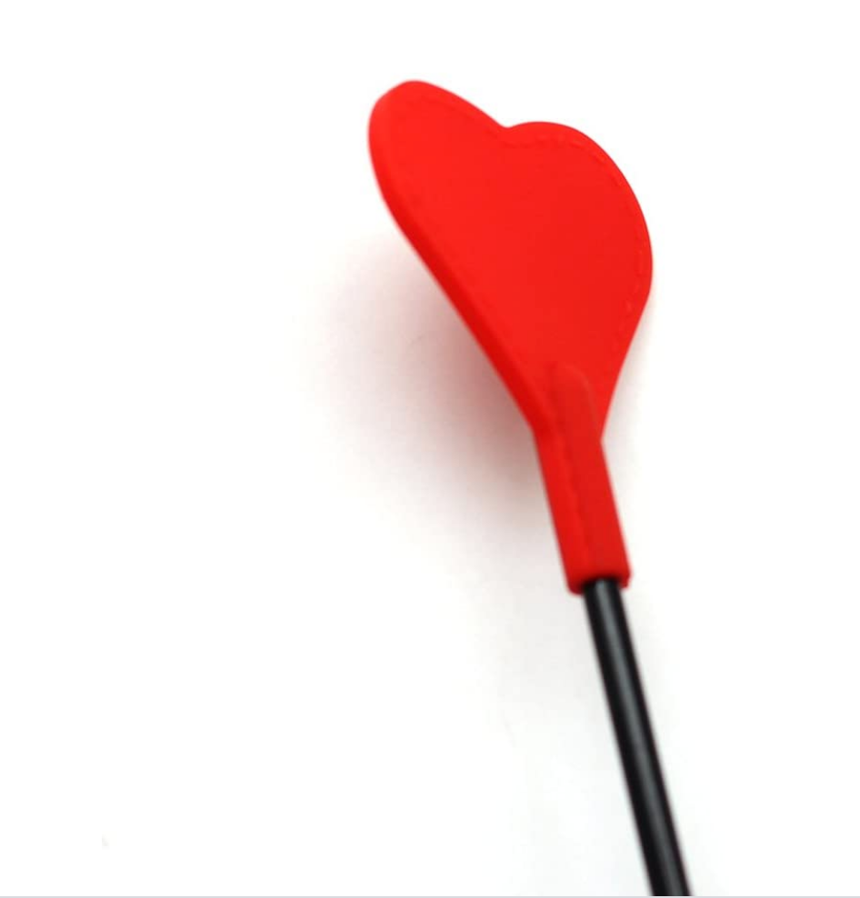 a red Heart Riding Crop riding crop sex toy