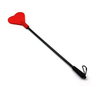 a red Heart Riding Crop riding crop sex toy